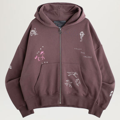 Jungles Impluses Zip Hoodie (Brown)