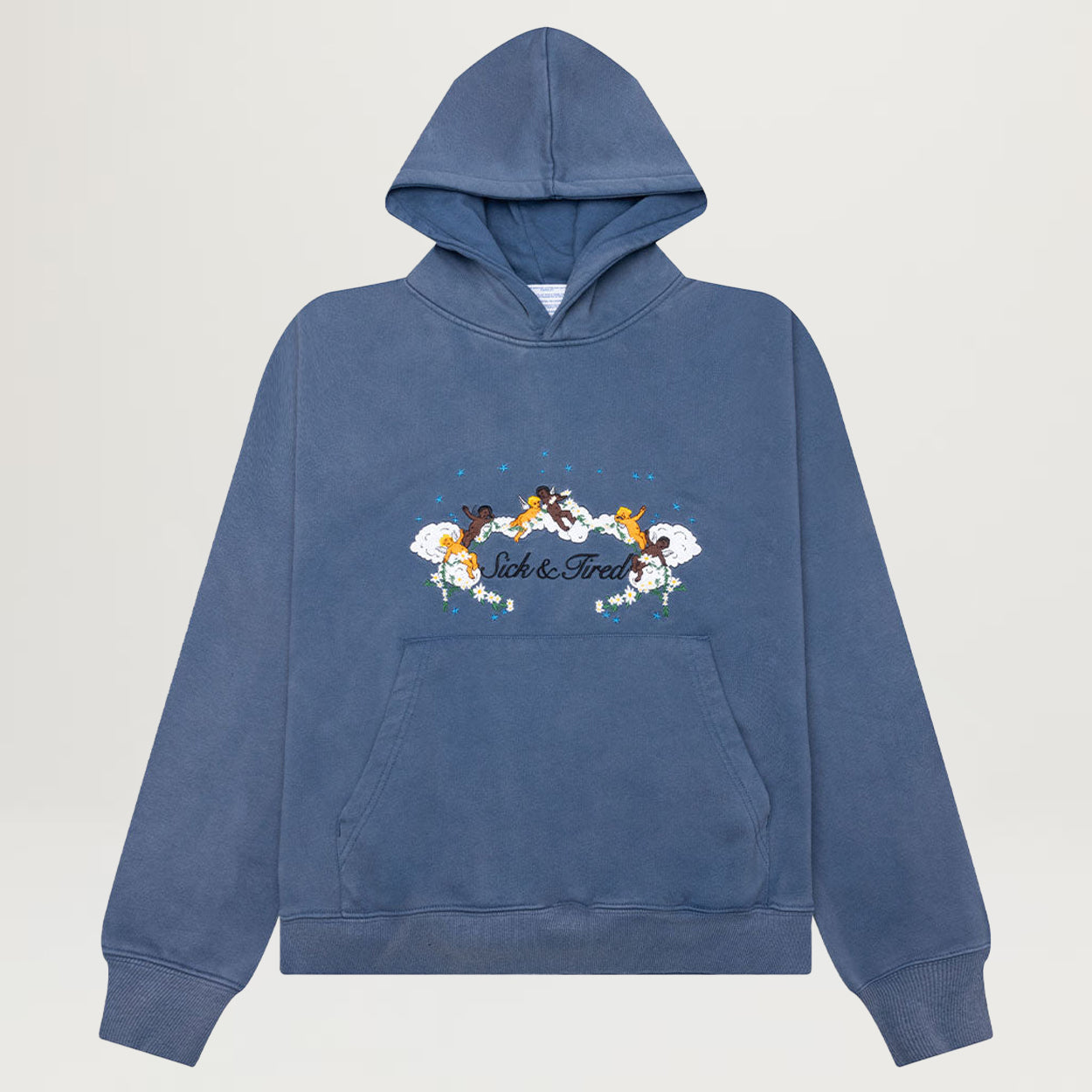 Jungles Sick And Tired Vintage Hoodie (Blue)