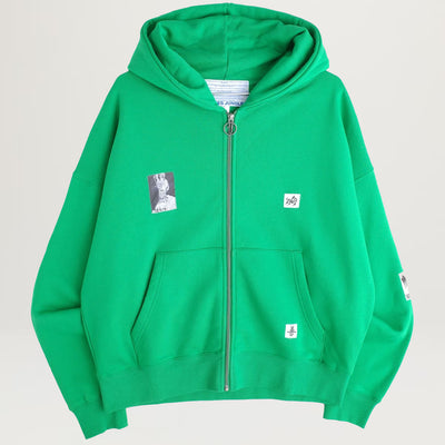 Jungles 1969 Patches Zip Up Hoodie (Green)