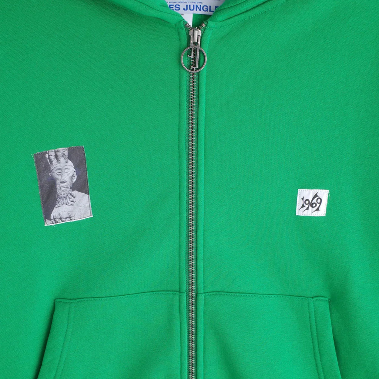 Jungles 1969 Patches Zip Up Hoodie (Green)