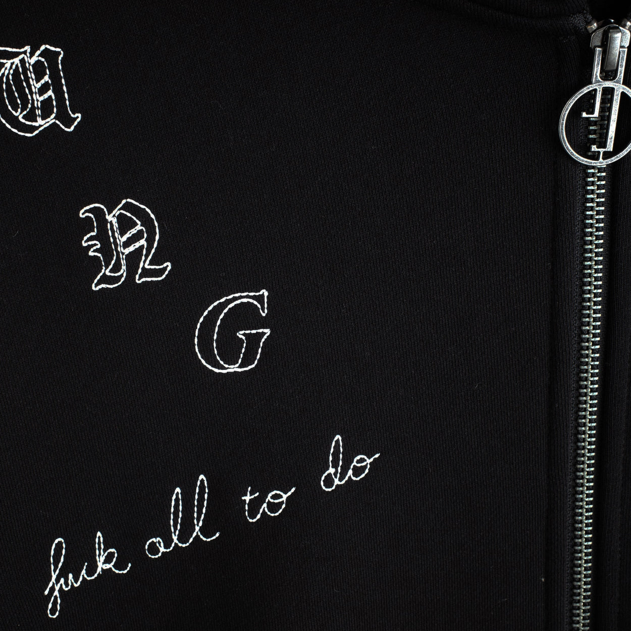 Jungles Fuck It All Zip Hoodie (Black)