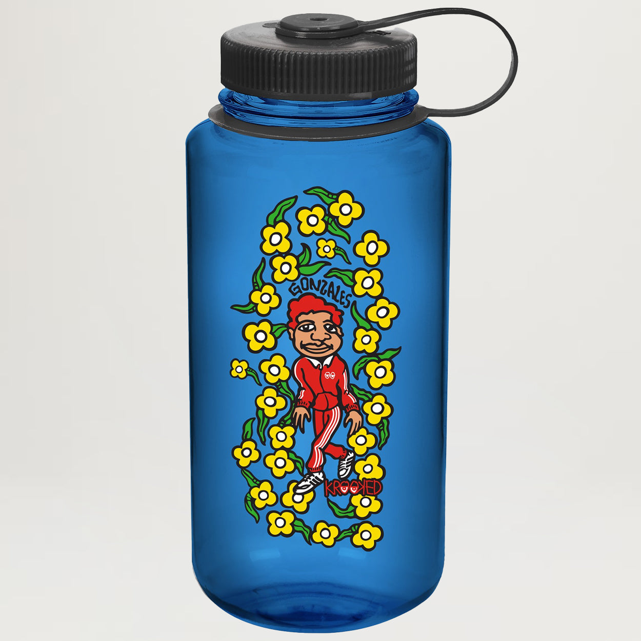 Krooked Gonz Sweatpants Water Bottle (Blue)