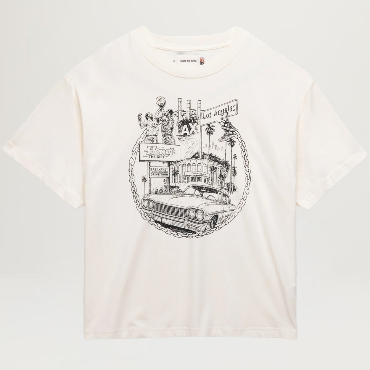 HTG LA Chain Tee (Bone)