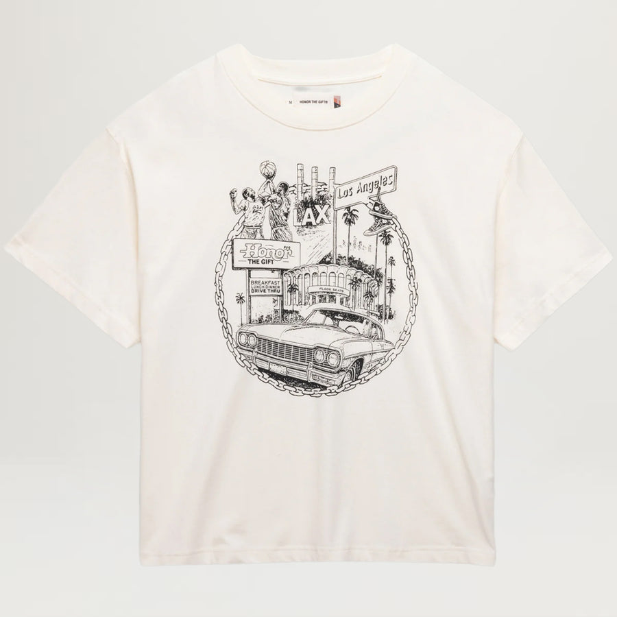 HTG LA Chain Tee (Bone)
