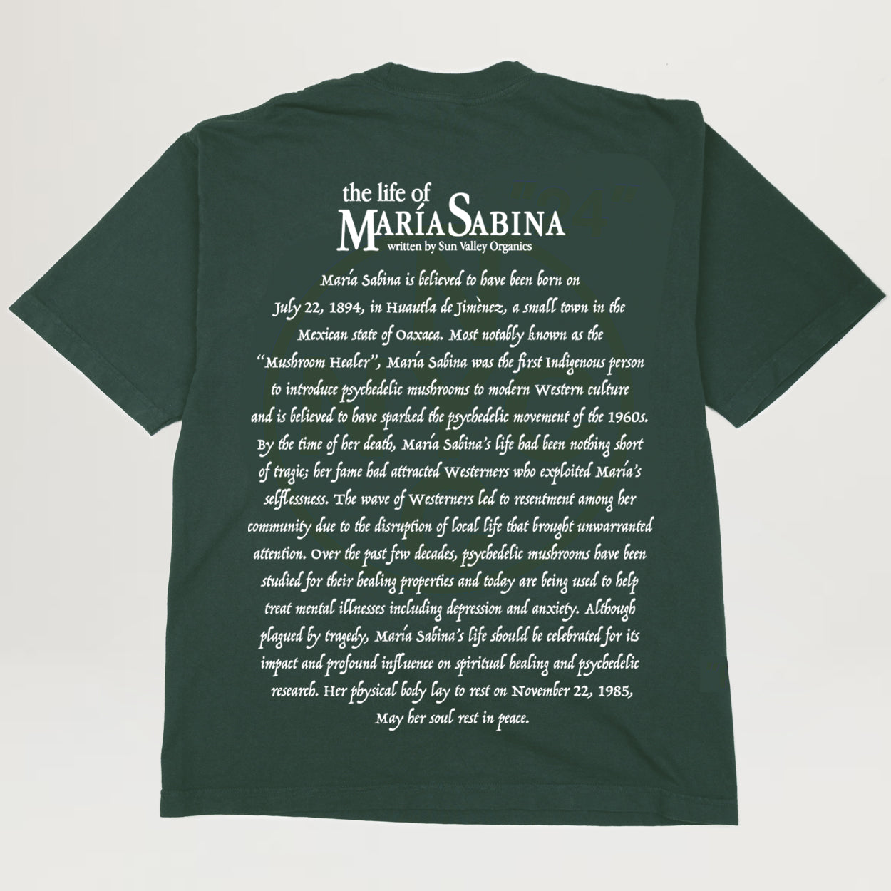S.V.O. María Sabina Tee (Green)