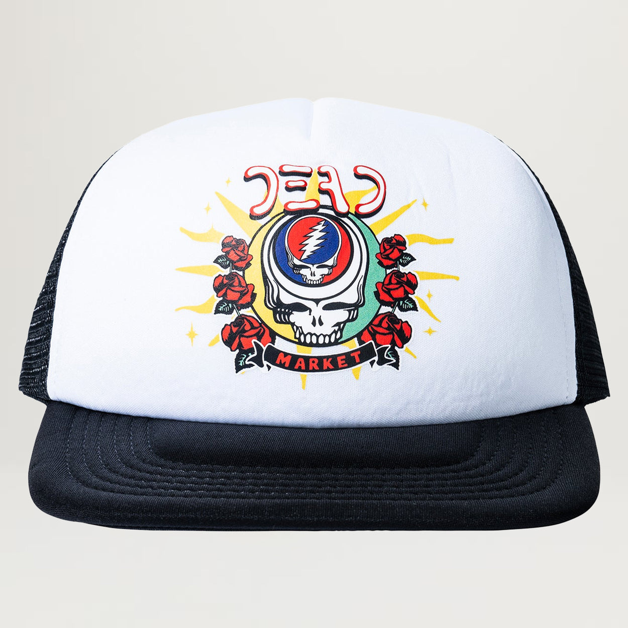 Market Grateful Dead Solar Flare Trucker Hat (Black
