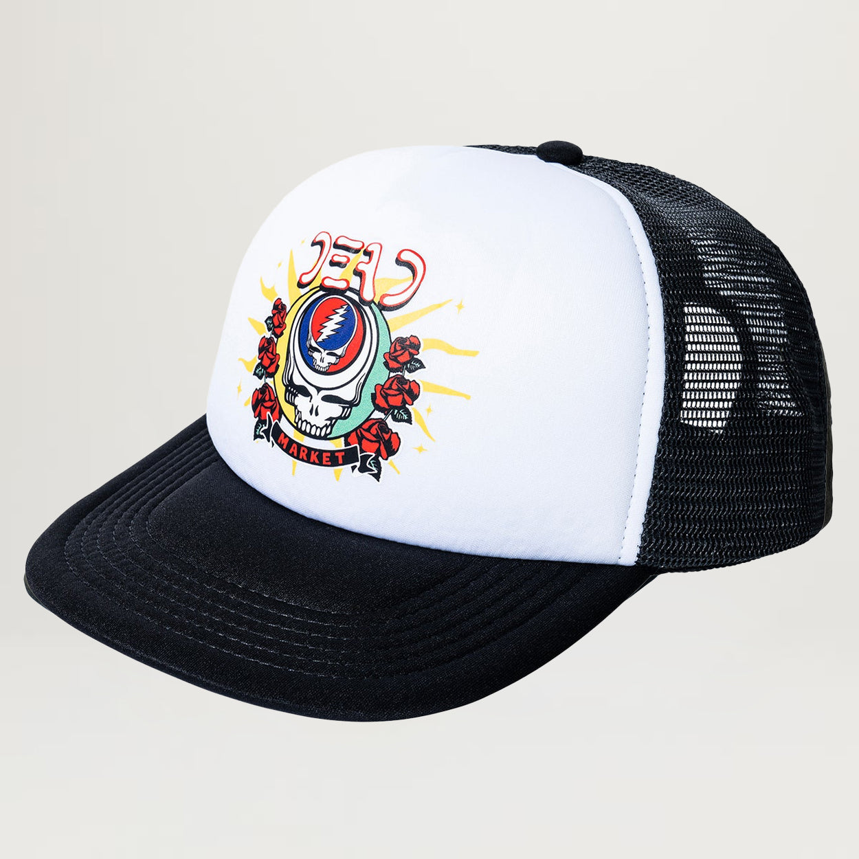 Market Grateful Dead Solar Flare Trucker Hat (Black)