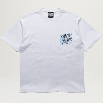 Market Airbrush Call My Lawyer Tee (White)