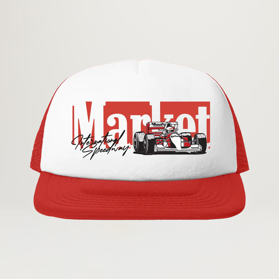 Market Formula Trucker Hat (Red/White)
