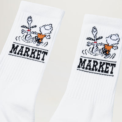 Market X Peanuts Snoopy Charlie Dance Socks (Ecru)