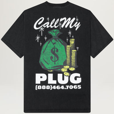 Market Call My Plug Tee (Washed Black)