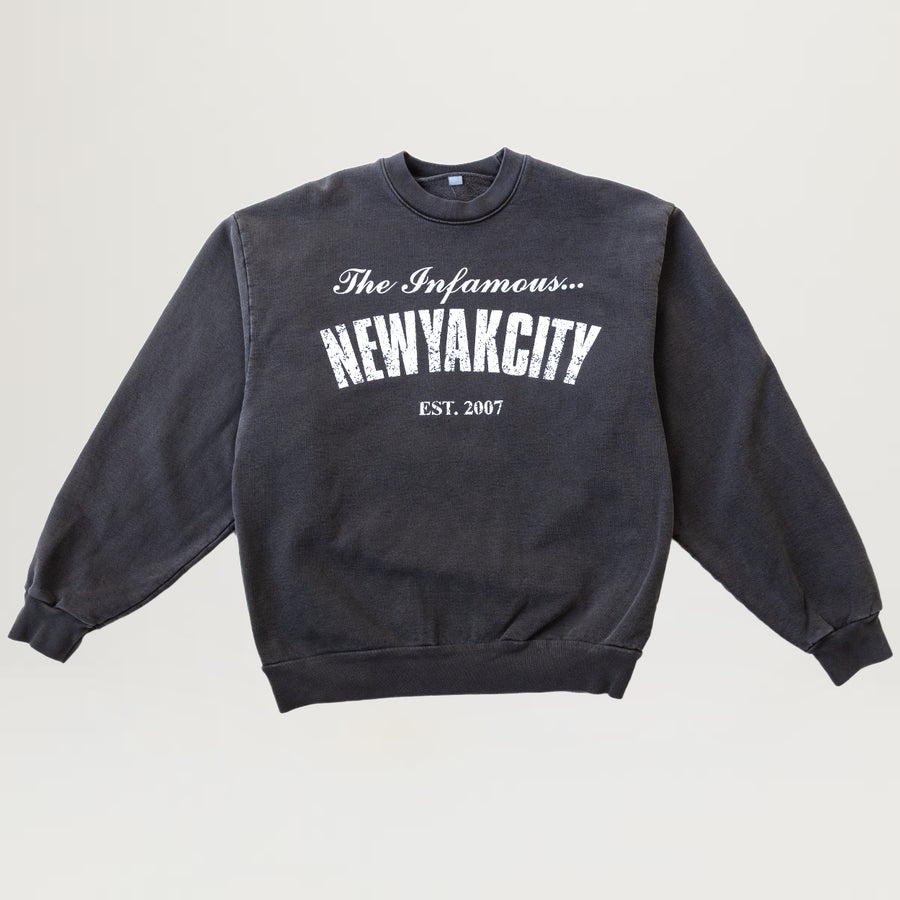 NewYakCity Steady Mobbin Crewneck (Vintage Black)