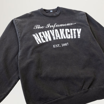NewYakCity Steady Mobbin Crewneck (Vintage Black)