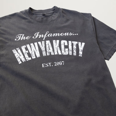 NewYakCity Steady Mobbin' Distressed Tee (Vintage Black)