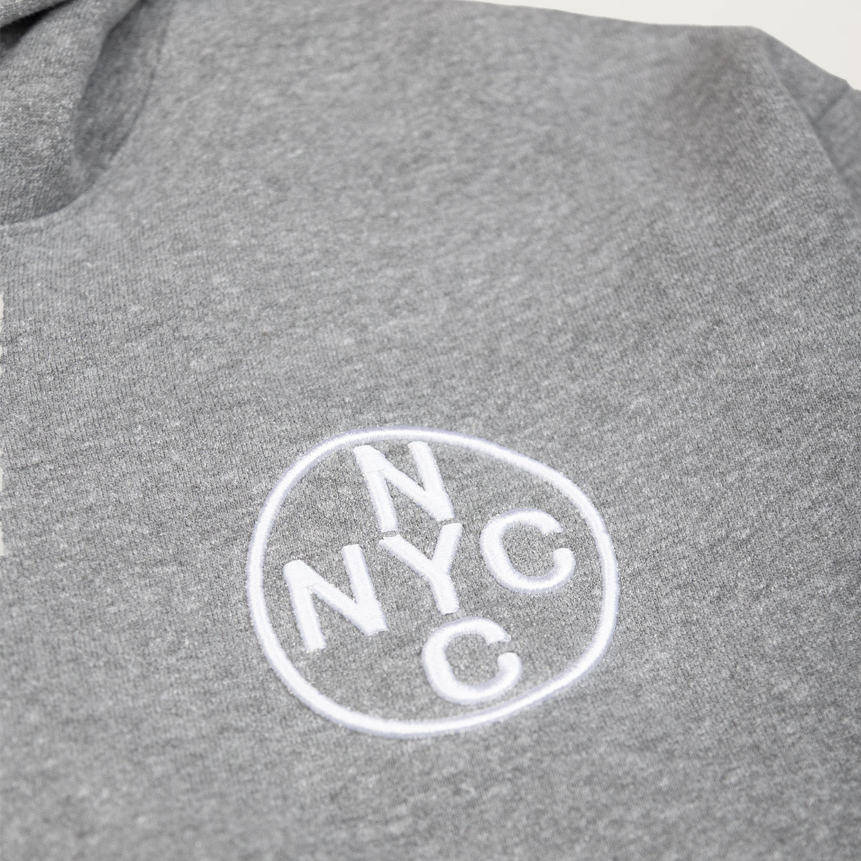 NewYakCity Top 10 Cropped Zip Hoodie (Heather Grey)