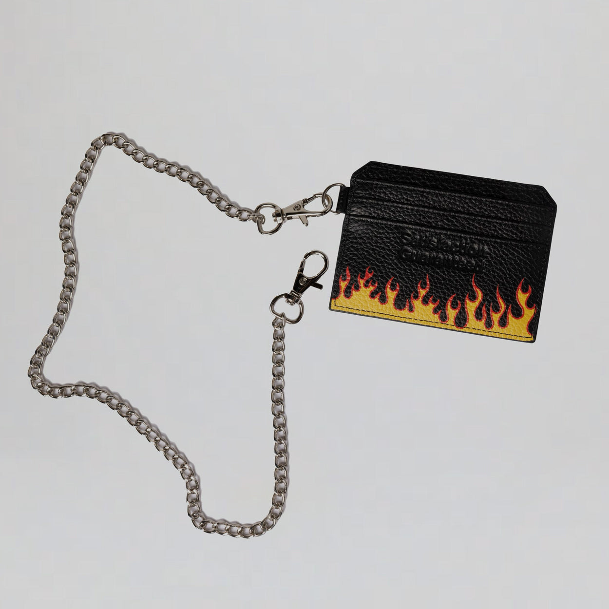 Pleasures Leather Card Holder W/ Chain (Black)