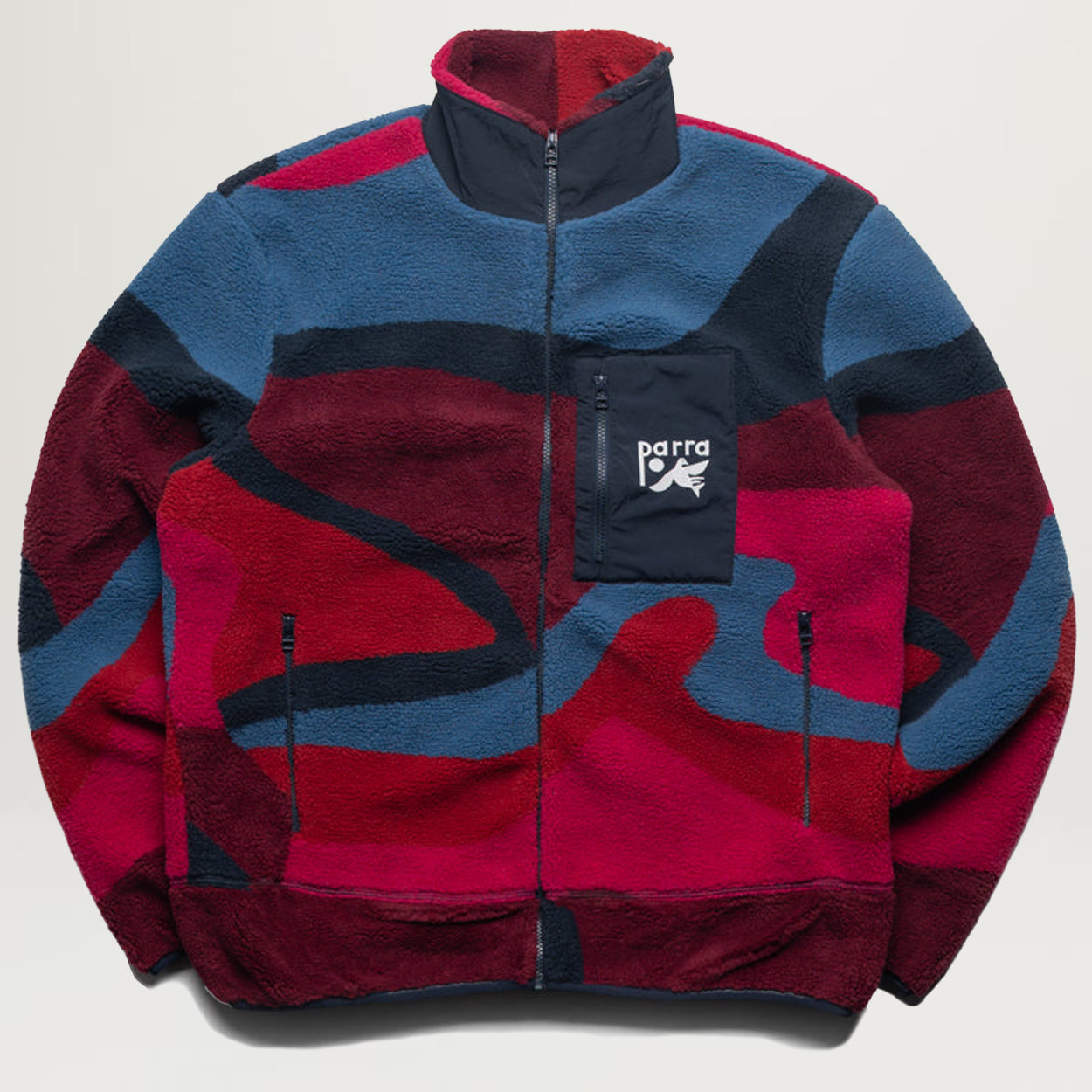 Parra Full FTP Booster Polar Fleece Jacket (Red)