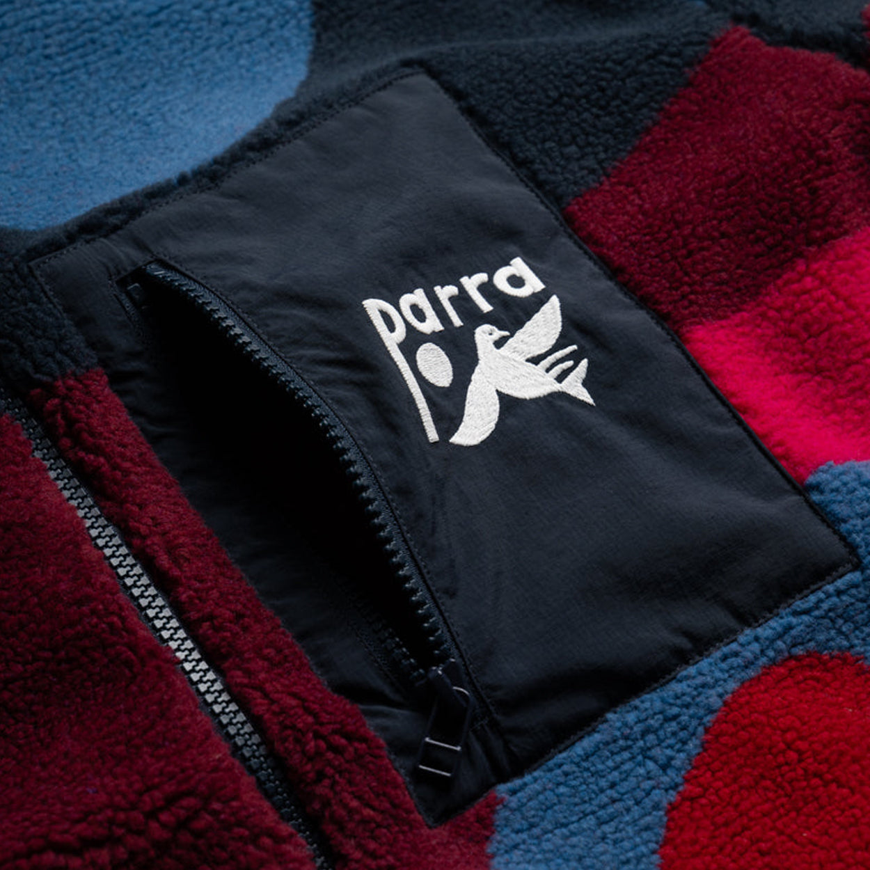 Parra Full FTP Booster Polar Fleece Jacket (Red)