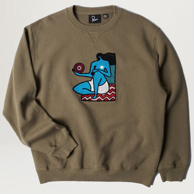 Parra Future Visions Crew Neck Sweatshirt (Stone Grey)