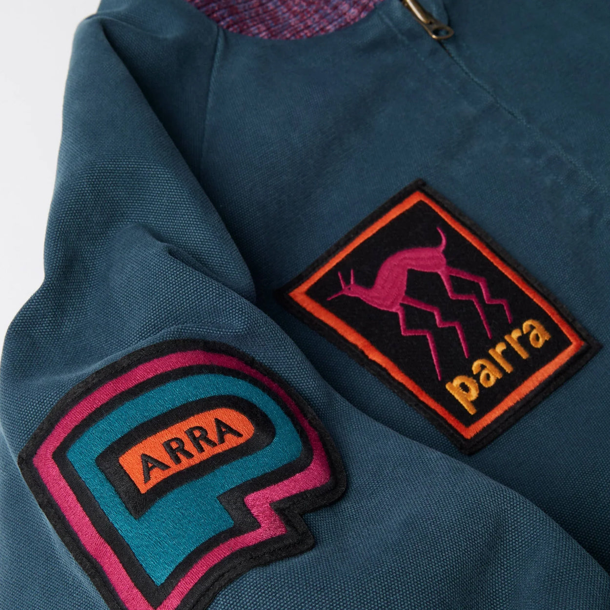 Parra Skull Stalker Varsity Jacket (Washed Blue)