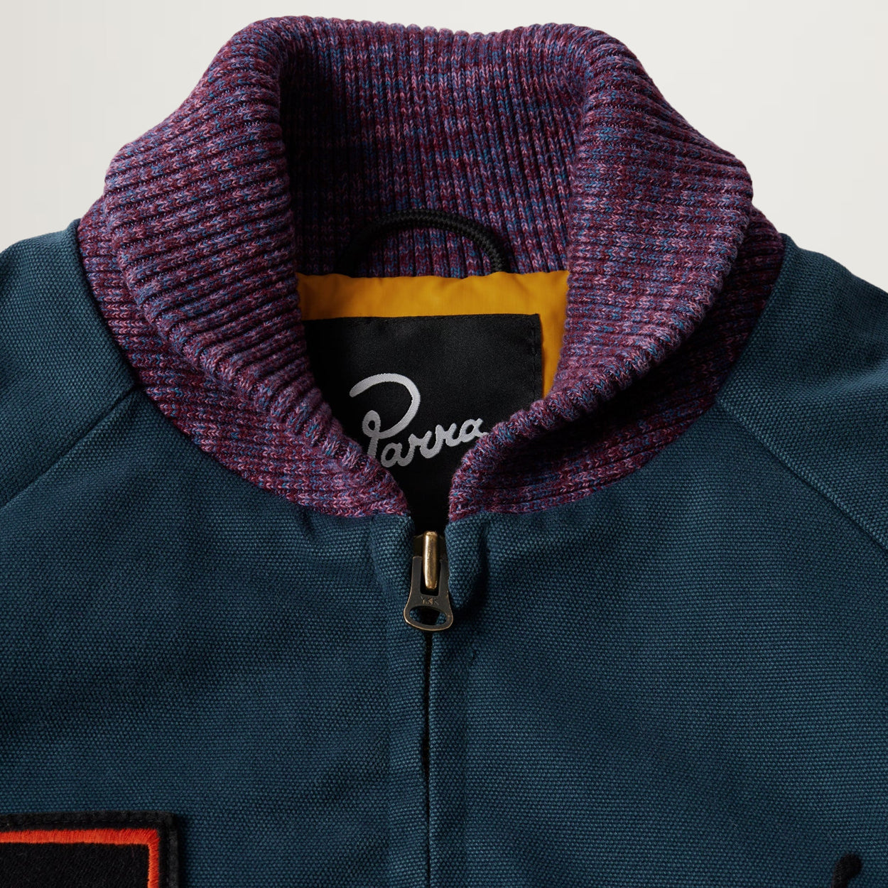 Parra Skull Stalker Varsity Jacket (Washed Blue)