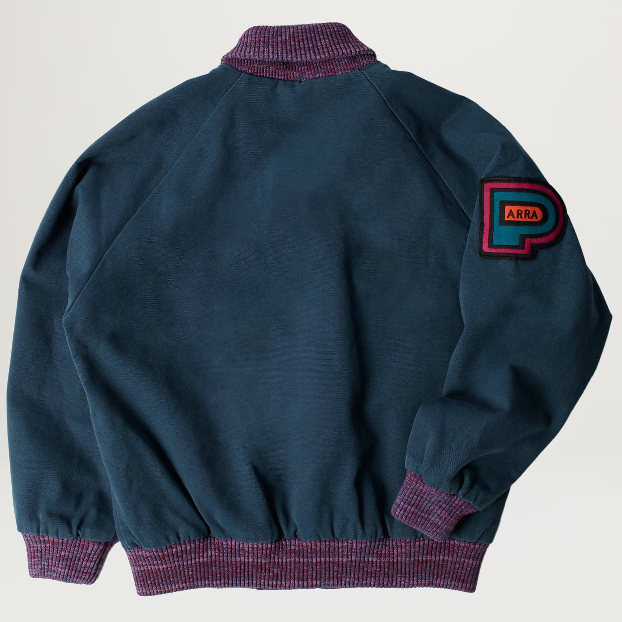 Parra Skull Stalker Varsity Jacket (Washed Blue)