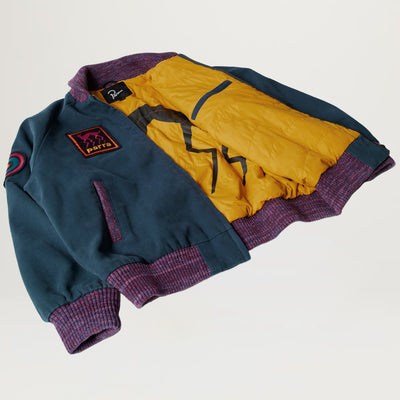 Parra Skull Stalker Varsity Jacket (Washed Blue)