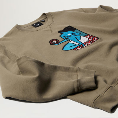 Parra Future Visions Crew Neck Sweatshirt (Stone Grey)