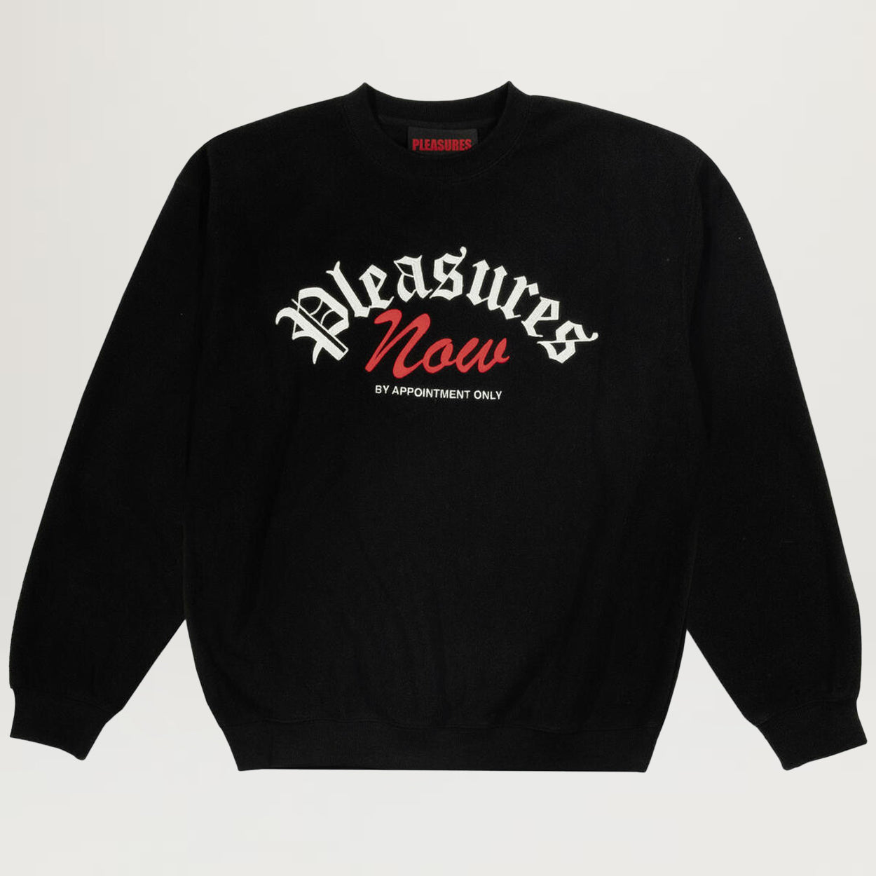 【PLEASURES】APPOINTMENT FLEECE CREWNECK BLACK Pleasures Appointment Fleece Crewneck (Black) - NewYakCity