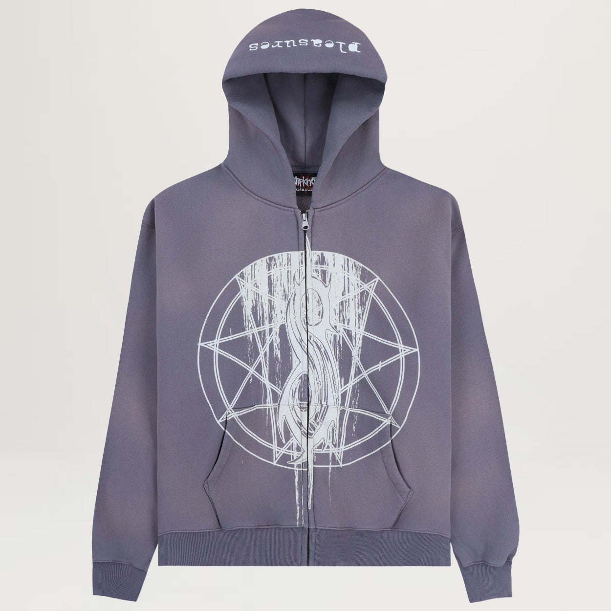 Pleasures X Slipknot Nonagram Zip Hoodie (Smoke)