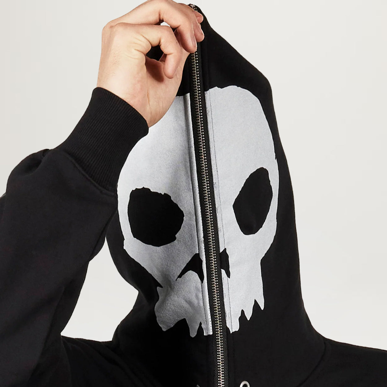 Pleasures Balaclava Zip Hoodie (Black)