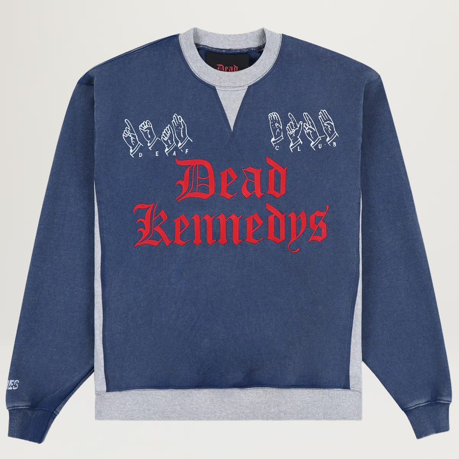 Pleasures Deaf Club Crewneck (Navy)