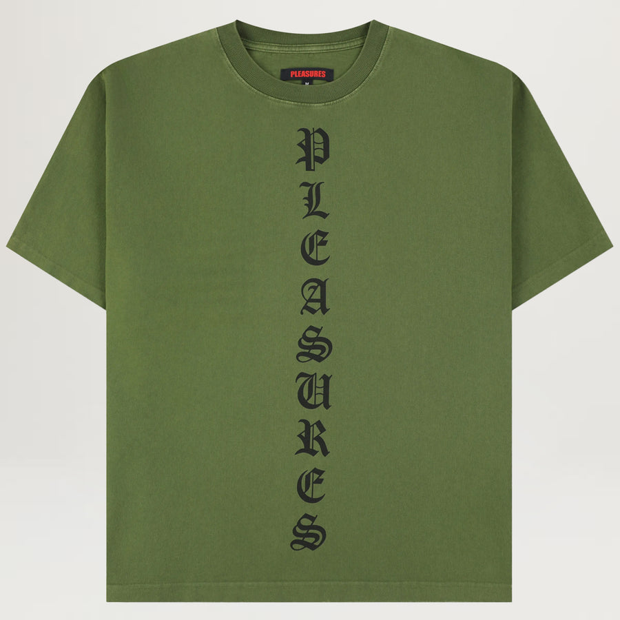 Pleasures Knight Overdue Heavyweight Tee (Olive)
