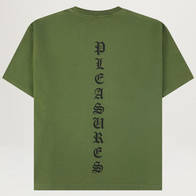 Pleasures Knight Overdue Heavyweight Tee (Olive)