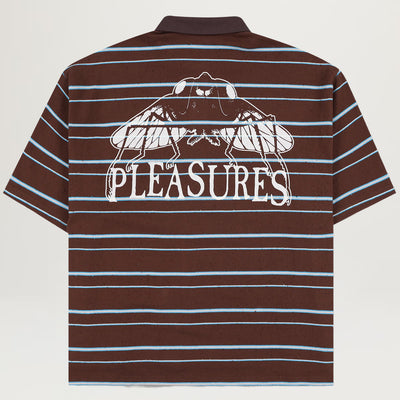 Pleasures Teleport Boxy Polo (Brown)
