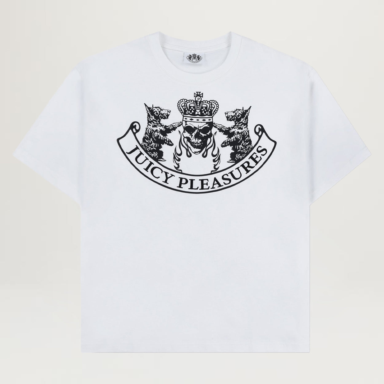 Pleasures X Juicy Couture Skull Crest Heavyweight Tee (White)