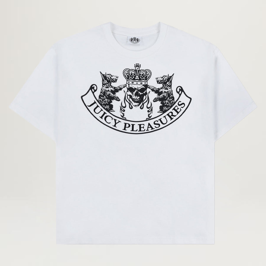 Pleasures X Juicy Couture Skull Crest Heavyweight Tee (White)