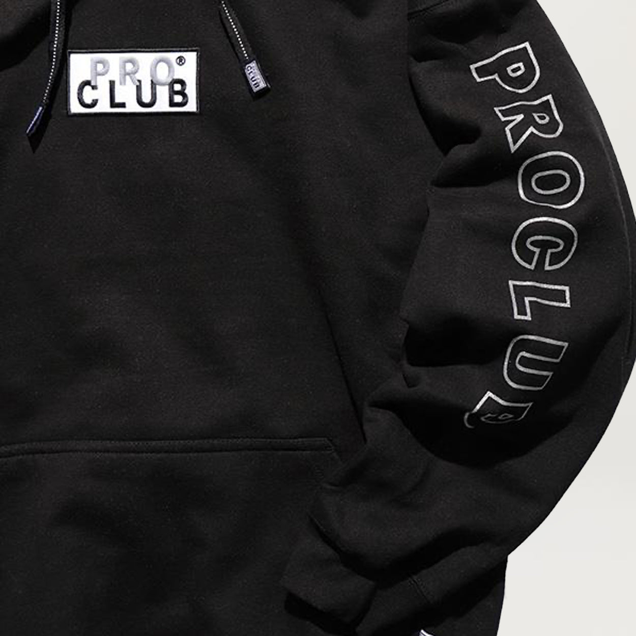 Pro Club Embroidered Logo Hoodie (Black)