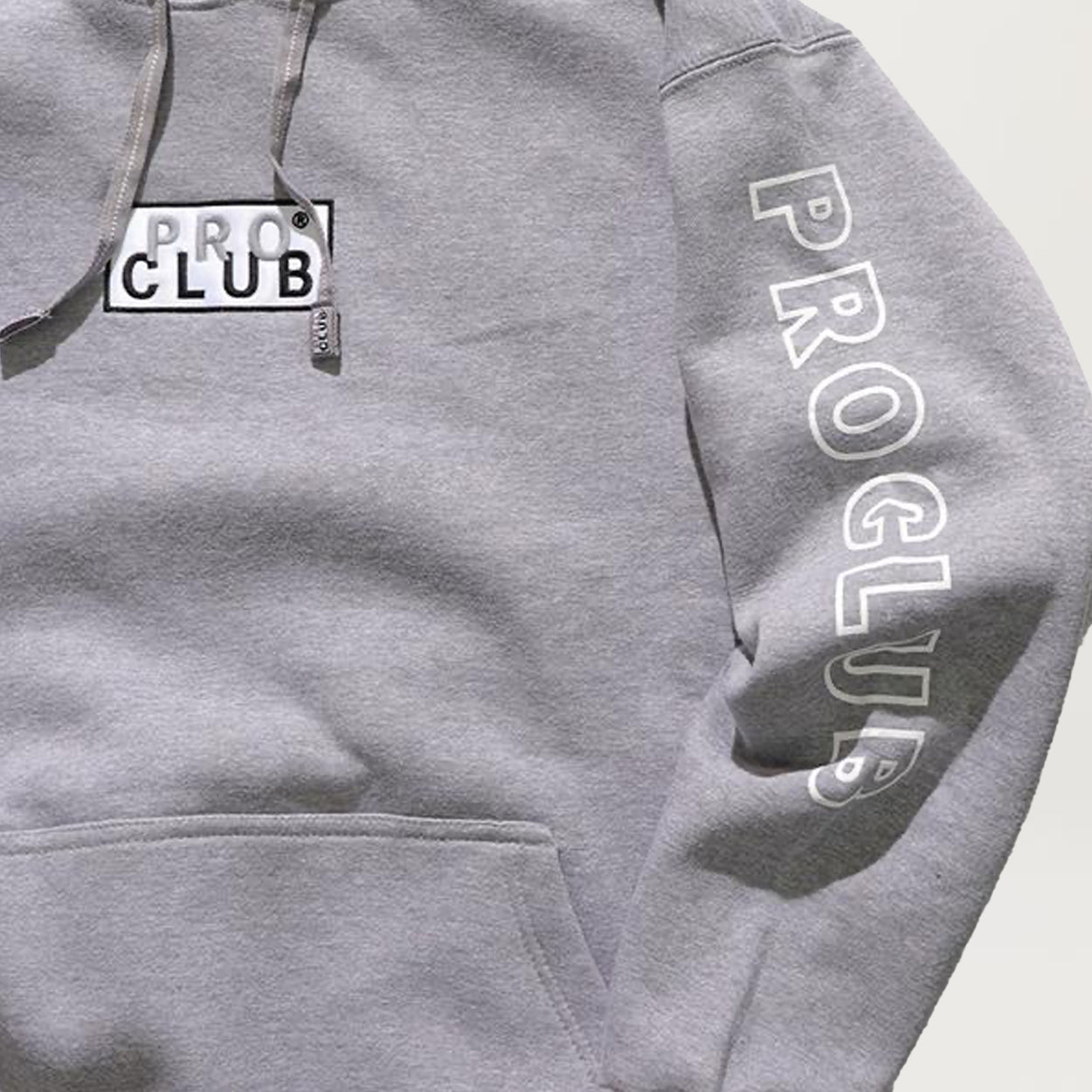 Pro Club Embroidered Logo Hoodie (Grey)