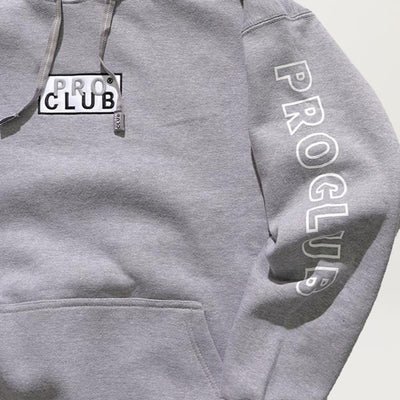 Pro Club Embroidered Logo Hoodie (Grey)