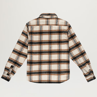Pro Club Work Shirt Flannel Jacket (Brown Cream Plaid)