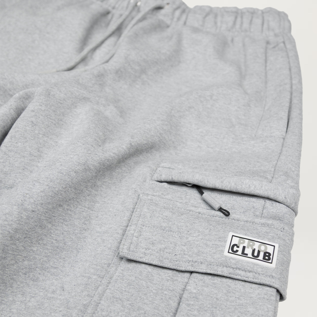 Pro Club Basic Open Leg Cargo Sweatpant (Heather Grey)