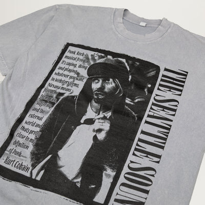NYC Seattle Sound Tee (Acid Washed Grey)