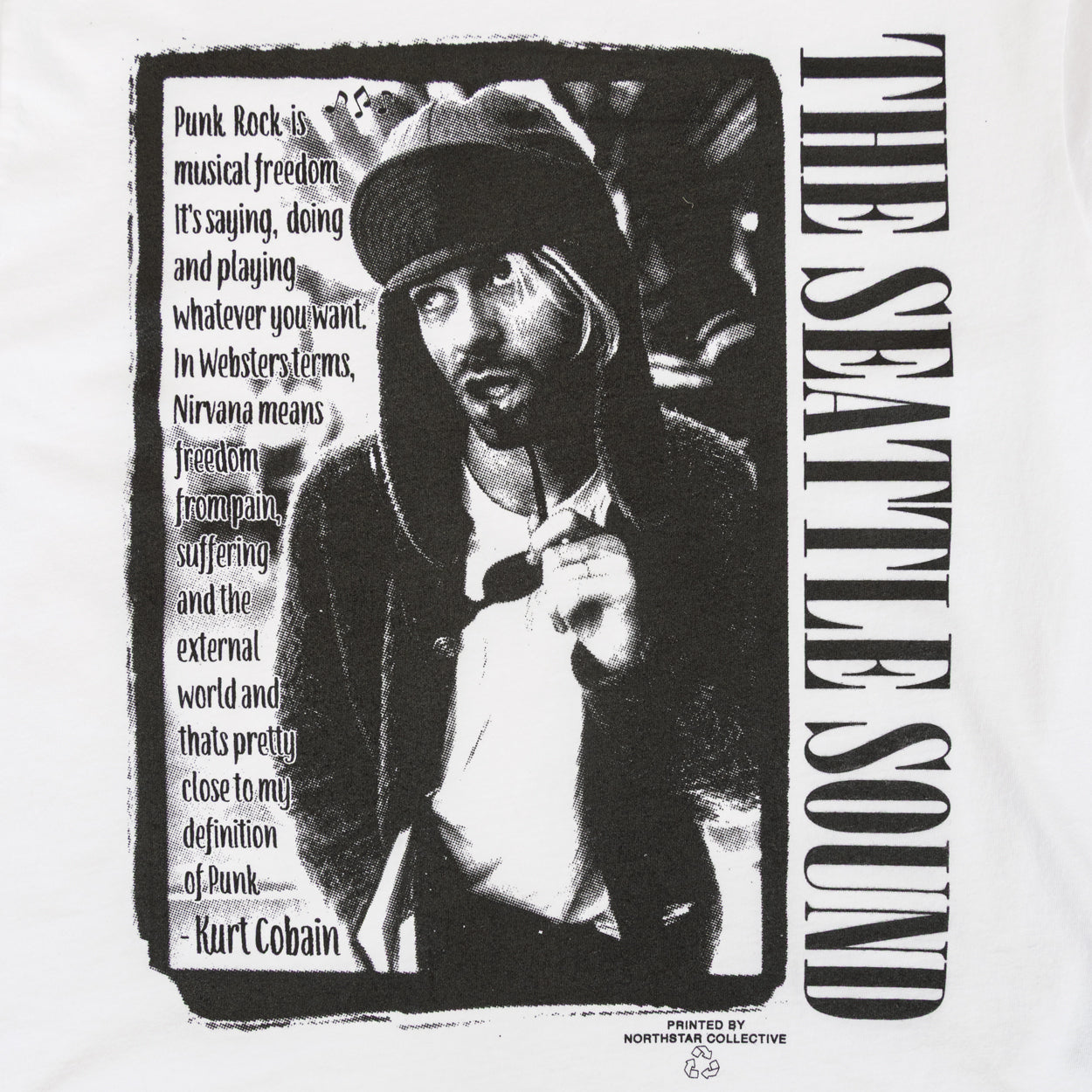 NYC Seattle Sound Tee (White Recycled Cotton)