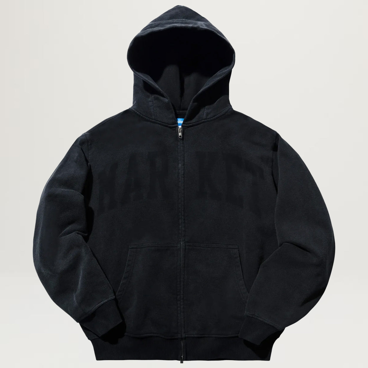 Market Shadow Arc Full Zip Hoodie (Washed Black)