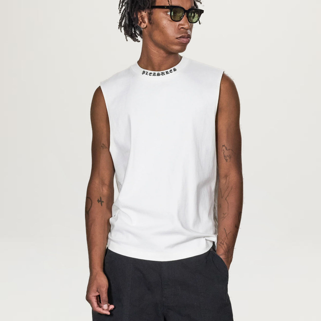 Pleasures Sorrow Sleeveless Tee (White)