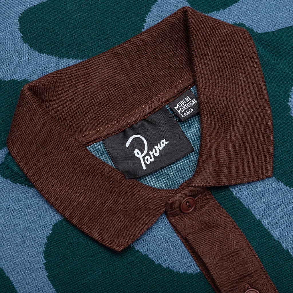 Parra Splashed Polo Shirt ­(Pine Green)