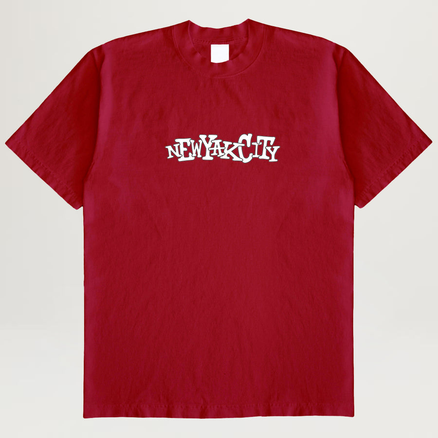 NYC "Think Outside The Box" Tee (Dark Red)