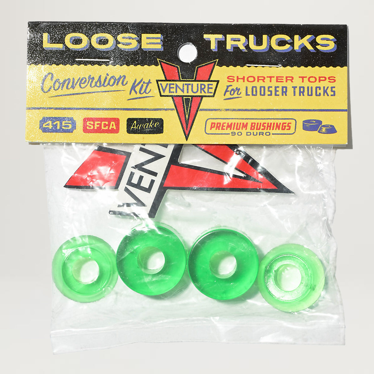 Venture Loose Truck Conversion Bushing Kit 90a Green