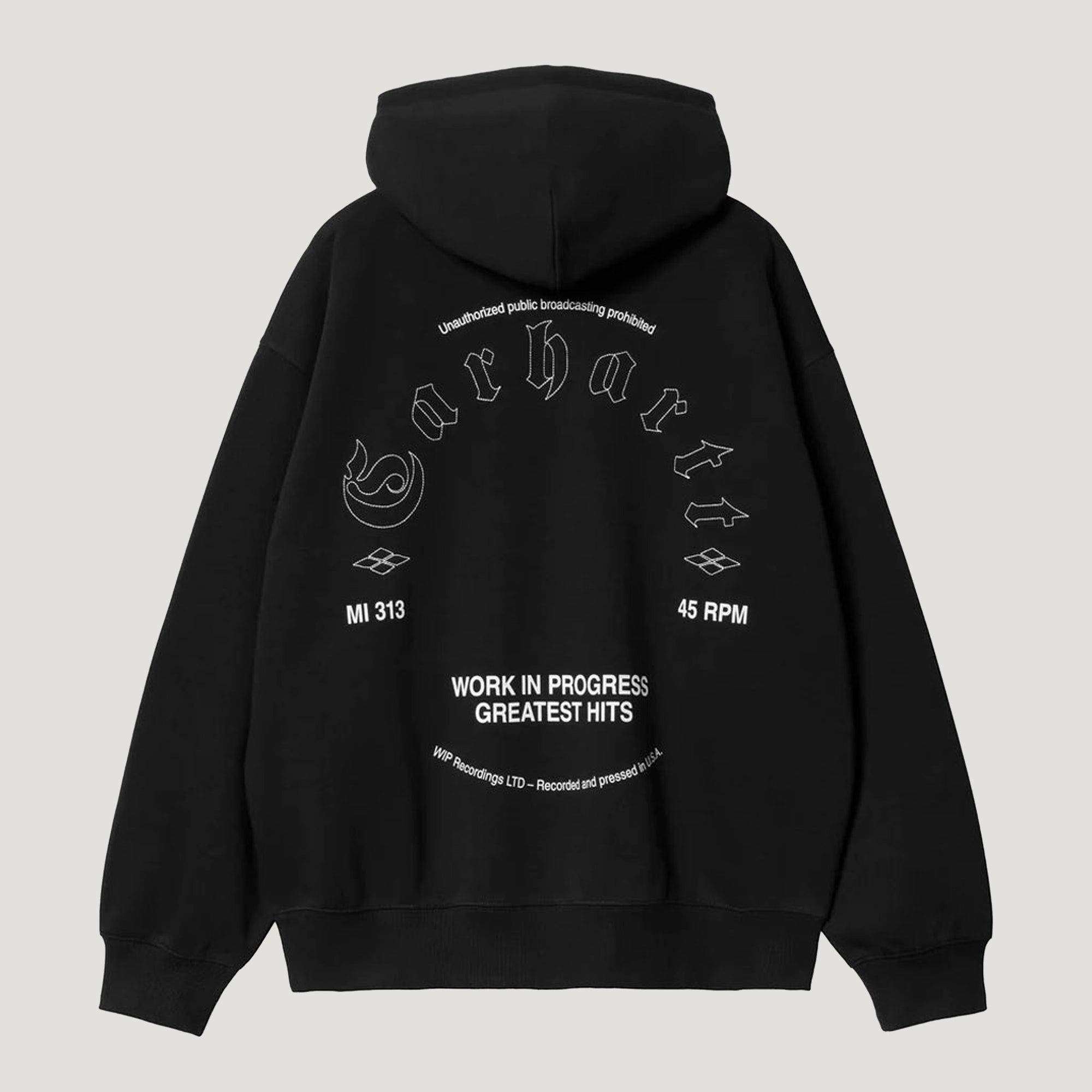 CARHARTT WIP|HOOD/ZIP-UP (Hooded Greatest Hits Sweatshi Carhartt Hooded Greatest Hits Sweatshirt (Black/White